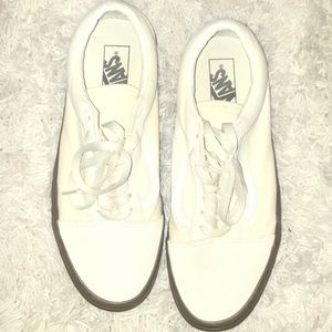 White/Cream Vans with gum bottom